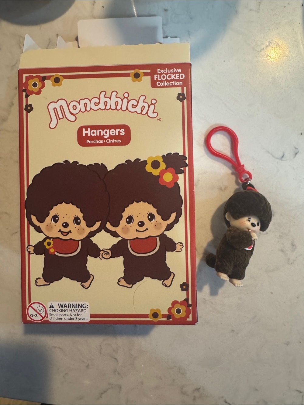 Monchhichi Flocked Hanger Keychain